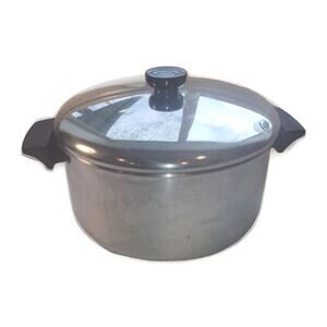Vintage Revere Ware Stock Pot 4.5 Quart Stainless Steel Clinton IL USA Cookware